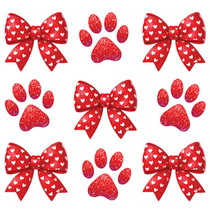 Bow and Paw Valentines - DTF Transfer