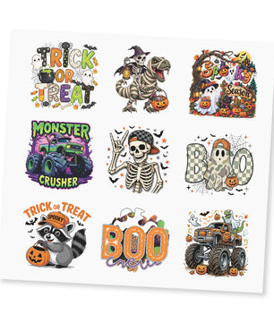 Boys Halloween UV DTF Sticker Sheet