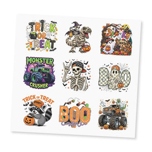 Boys Halloween UV DTF Sticker Sheet