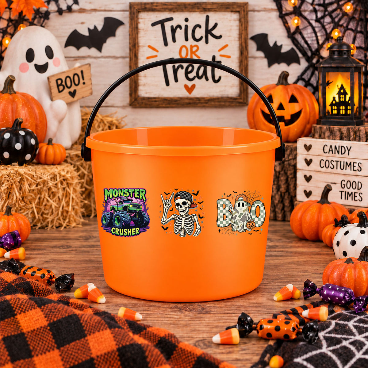 Boys Halloween UV DTF Sticker Sheet