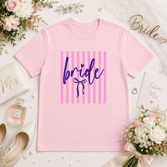 Bride Pink Stripes – DTF Transfer