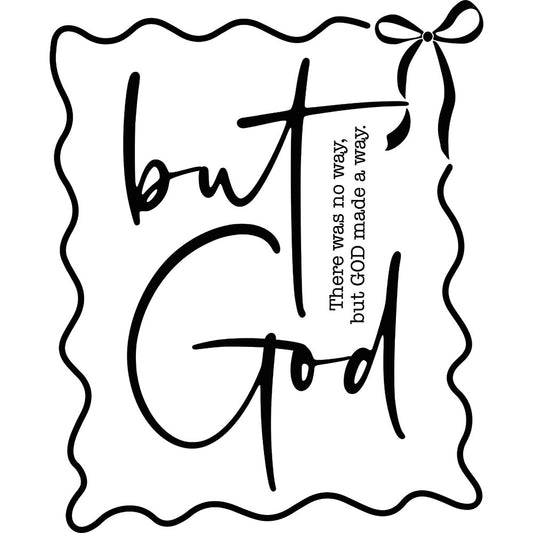 But God Script Bow PS - DTF Transfer