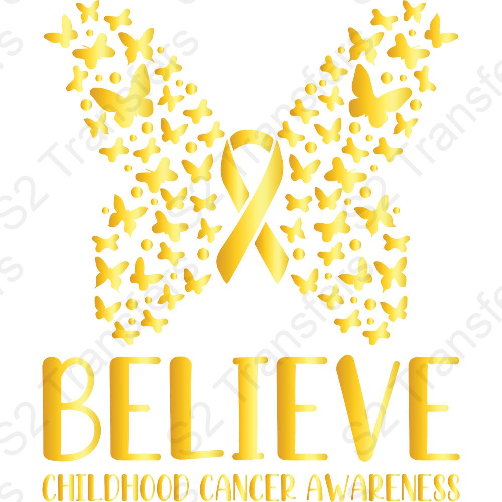 Butterfly Believe Childhood Cancer Awareness