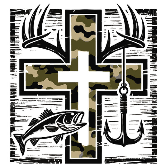 Camo Cross – DTF Transfer