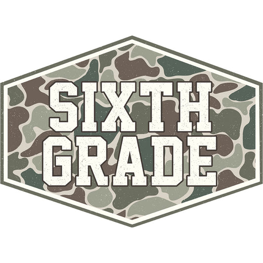 Camo Sixth Grade – DTF Transfer