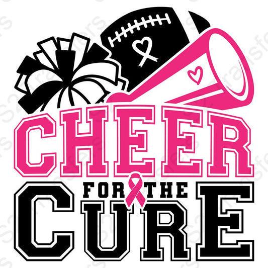 Cheer For The Cure Black And Pink