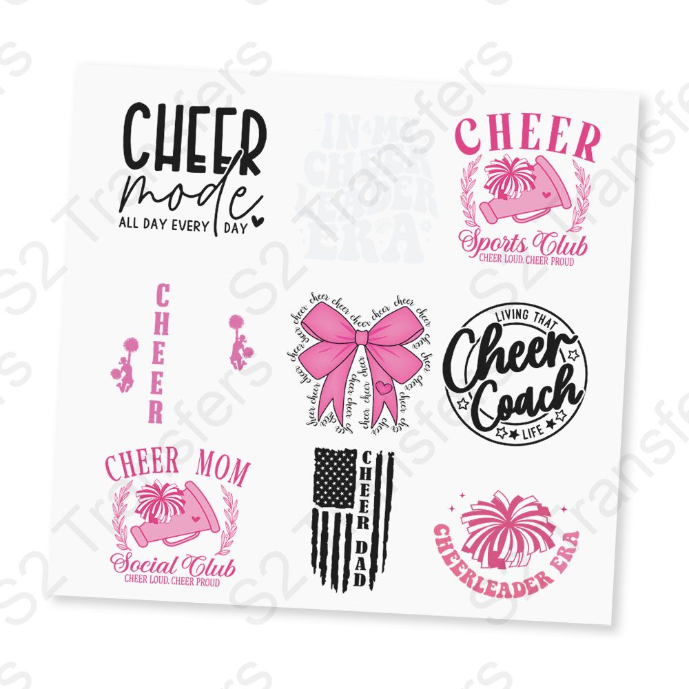 Cheer UV DTF Sticker Sheet