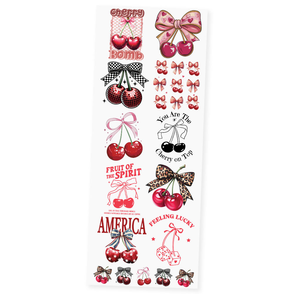 Cherry Pop Vibes Premade DTF Transfer Gangsheet - 22" x 60"