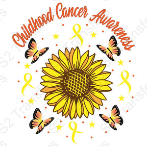 Childhood Cancer Awareness Sunflower