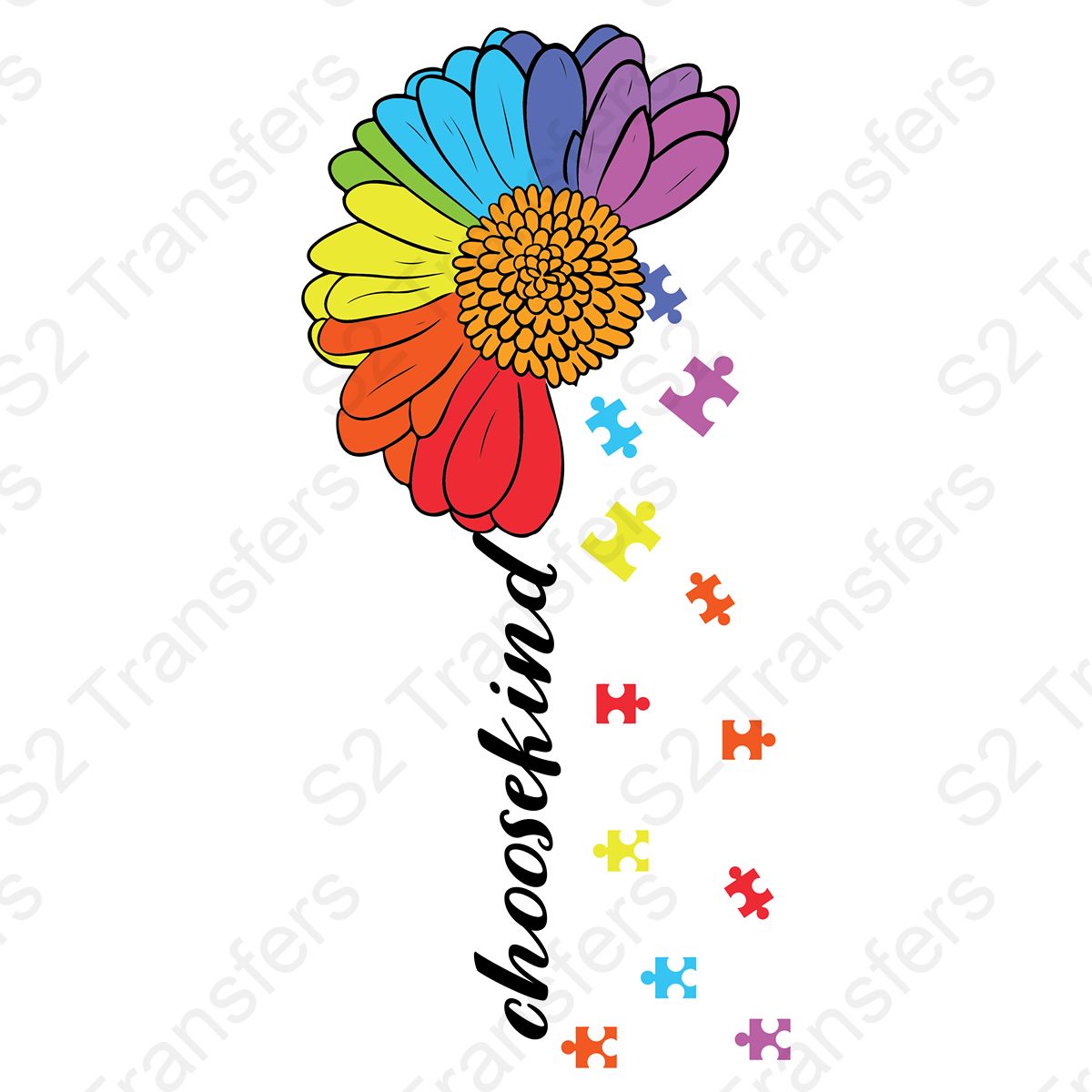 Choose Kind Autism Awareness Flower