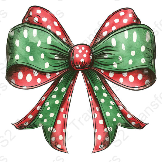 Christmas Bow Red And Green