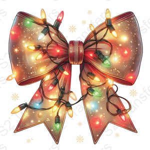 Christmas Light Coquette Bow