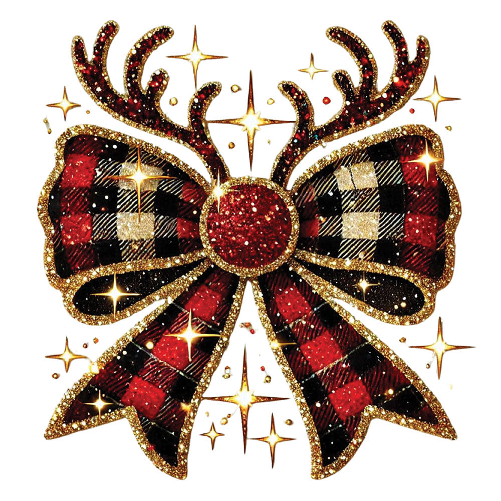 Christmas Reindeer Bow - DTF Transfer