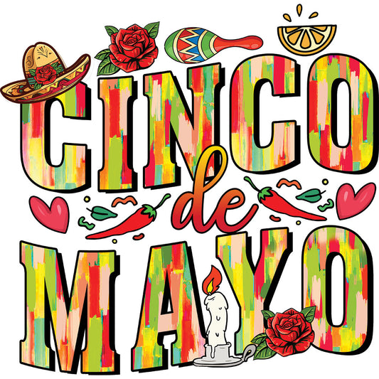Cinco De Mayo Brush Strokes - DTF Transfer