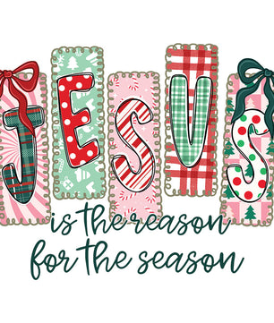 Coquette Jesus Is The Reason For The Season Green – DTF Transfer