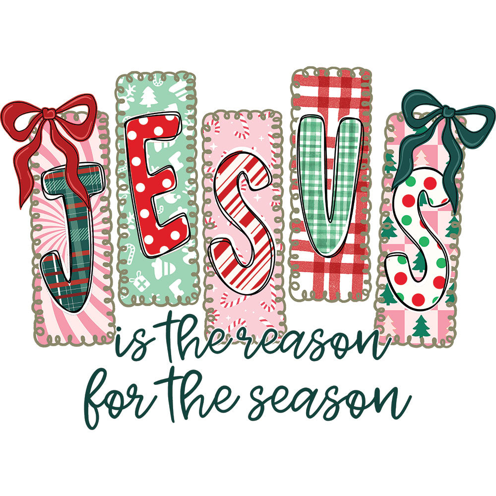 Coquette Jesus Is The Reason For The Season Green – DTF Transfer