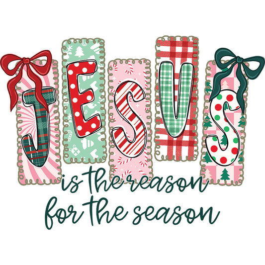 Coquette Jesus Is The Reason For The Season Green – DTF Transfer