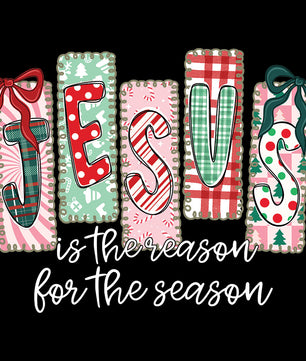 Coquette Jesus Is The Reason For The Season White – DTF Transfer