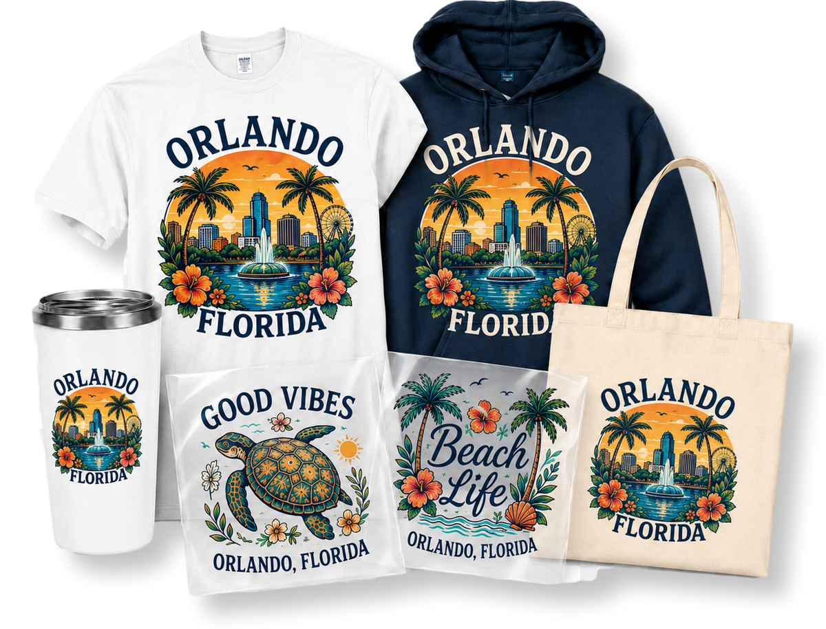 DTF Transfers in Orlando, FL.