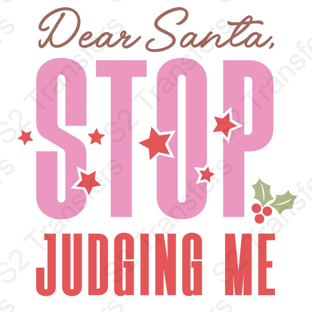 Dear Santa Stop Judging Me