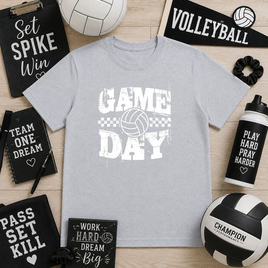 Distressed Game Day Volleyball – DTF Transfer