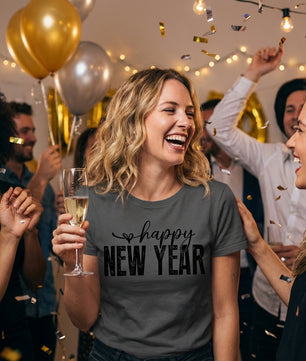 Distressed Happy New Year – DTF Transfer