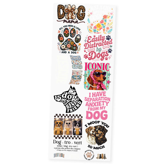 Dog Mom Vibes Premade DTF Transfer Gangsheet - 22" x 60"