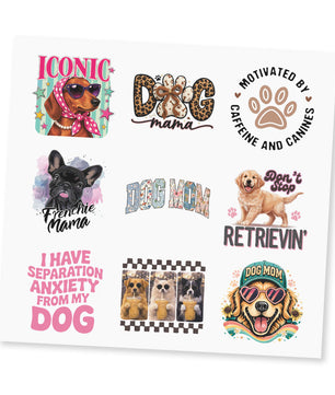 Dog UV DTF Sticker Sheet