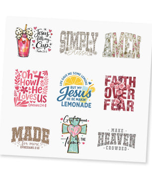 Faith UV DTF Sticker Sheet