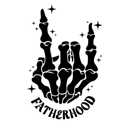 Fatherhood Skeleton Rock Hand