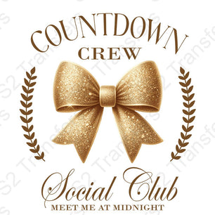 Faux Glitter Countdown Crew Social Club