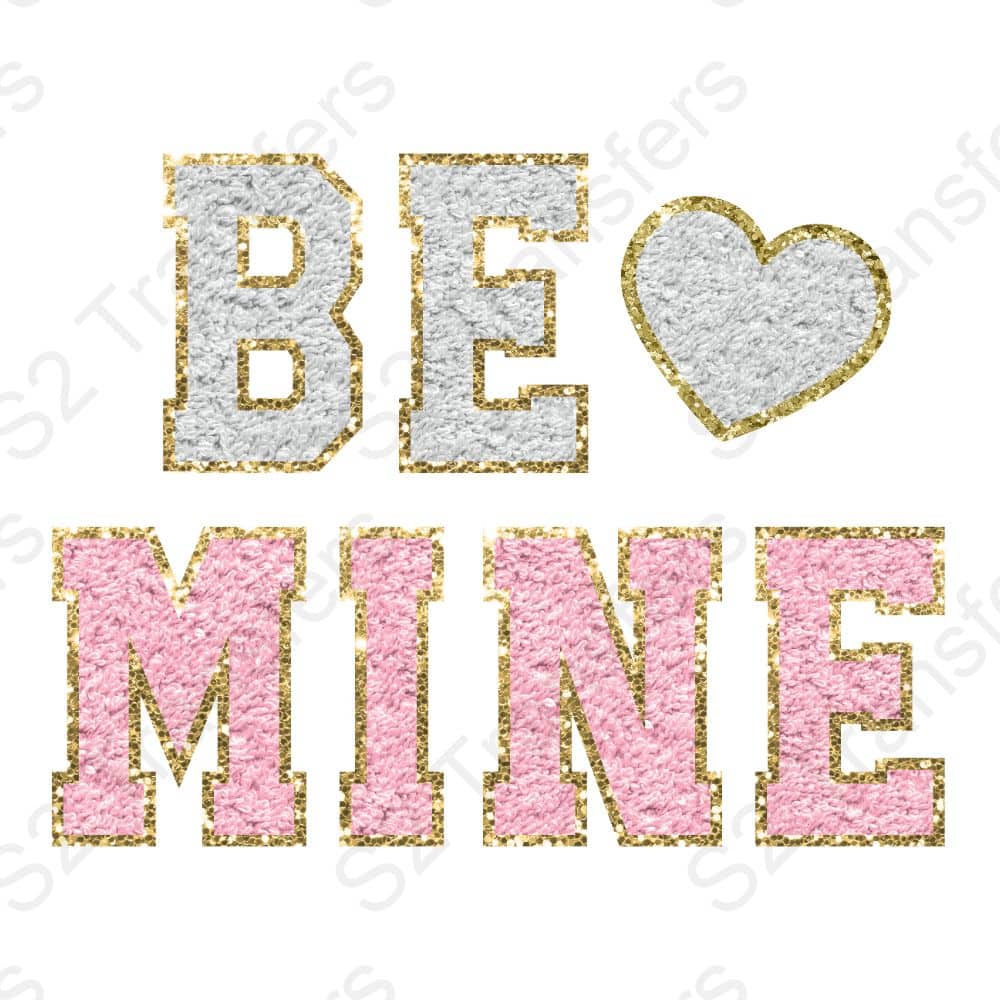 Faux Glitter Patch Be Mine