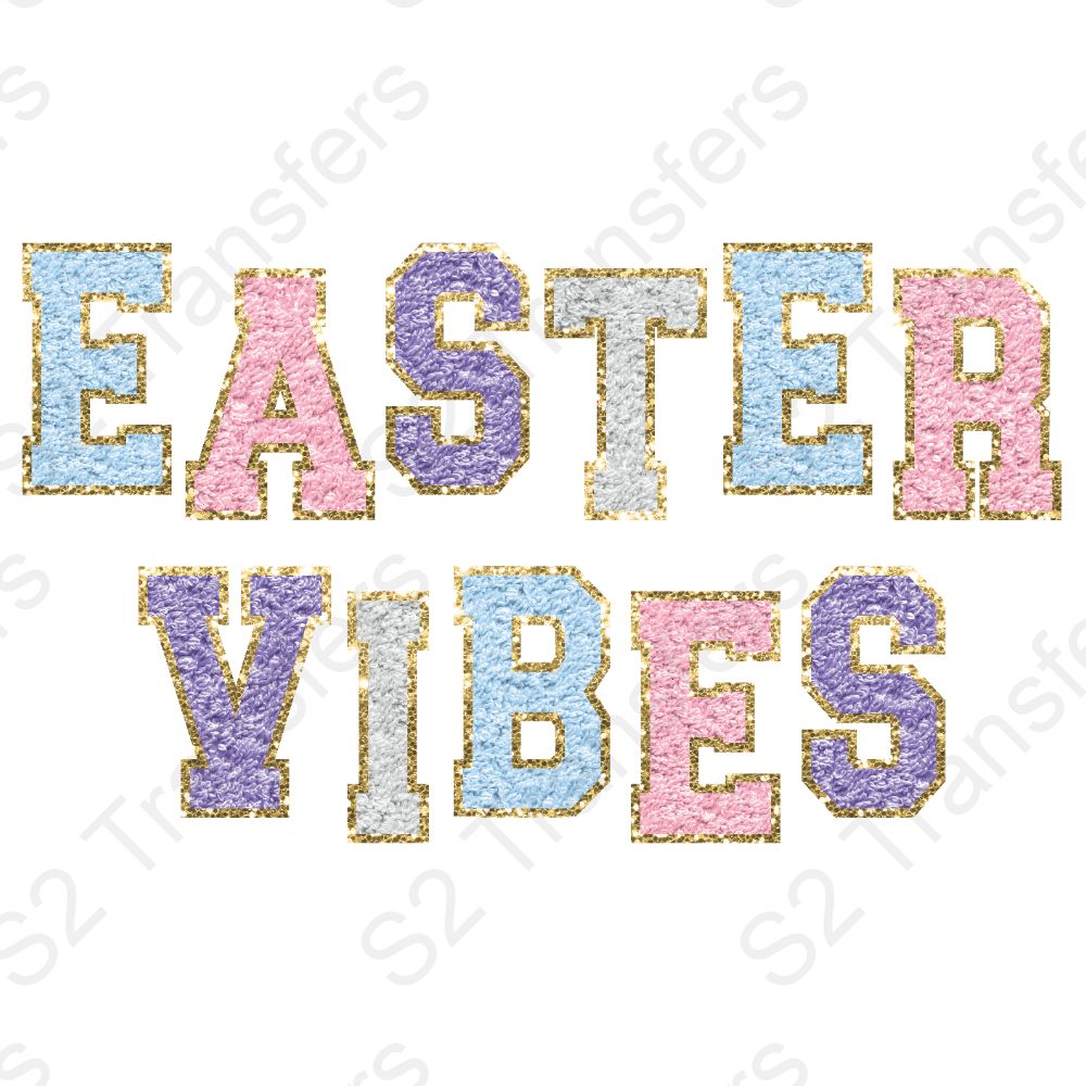 Faux Glitter Patch Easter Vibes