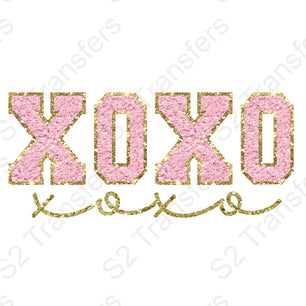 Faux Glitter Patch XOXO