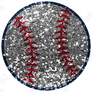 Faux Sequin Baseball