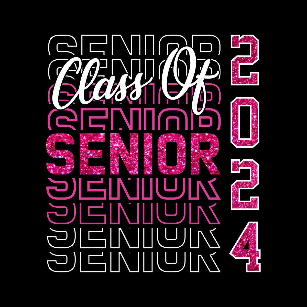 Faux Sequin Pink Senior 2024