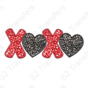 Faux Sequins XoXo Faux Embroidery