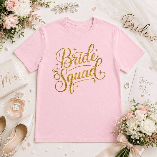 Faux Glitter Bride Squad – DTF Transfer