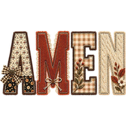 Faux Patch Amen Fall – DTF Transfer