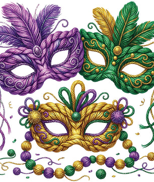 Mardi Gras Party Pack Premade DTF Transfer Gangsheet - 22