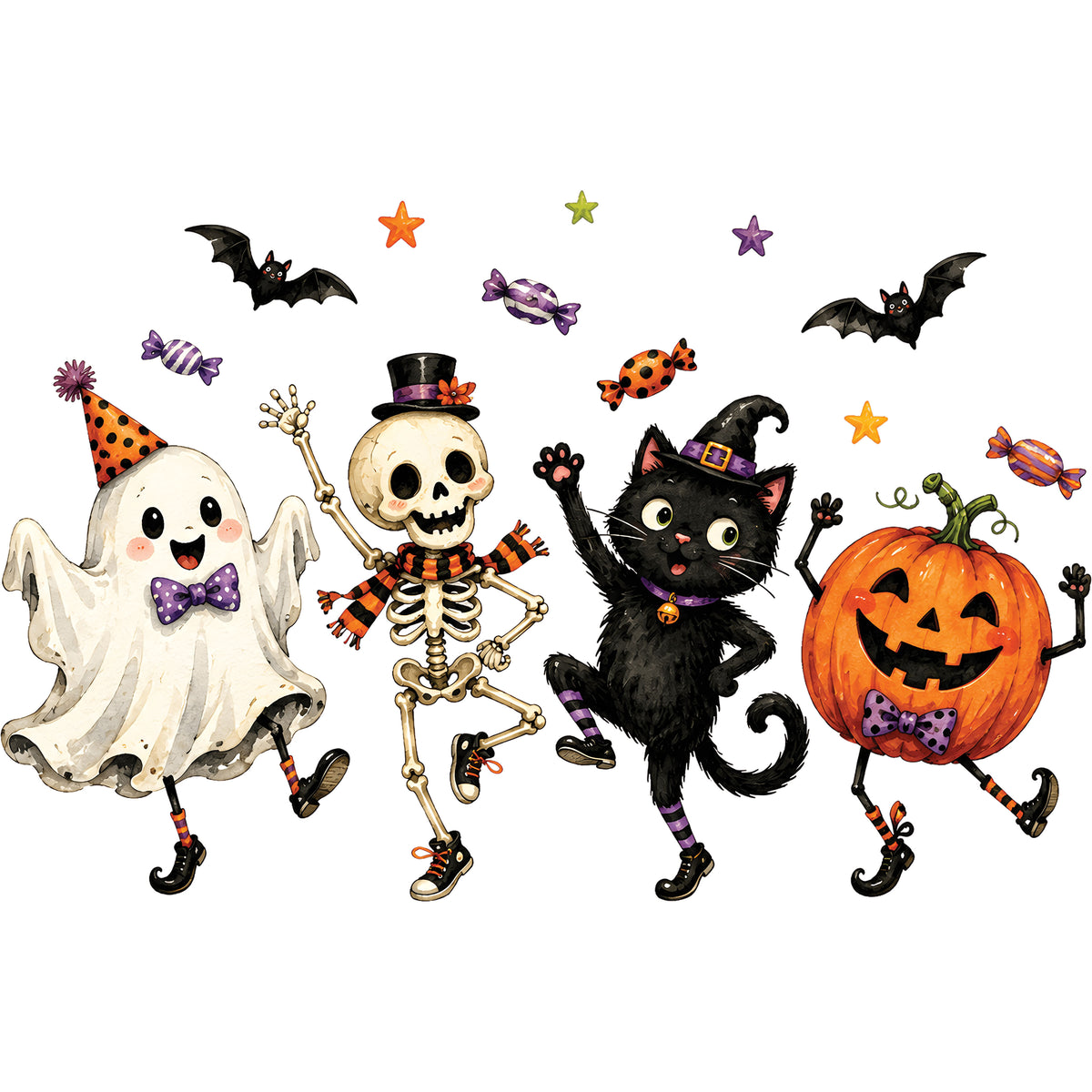 Four Halloween Dancers – DTF Transfer