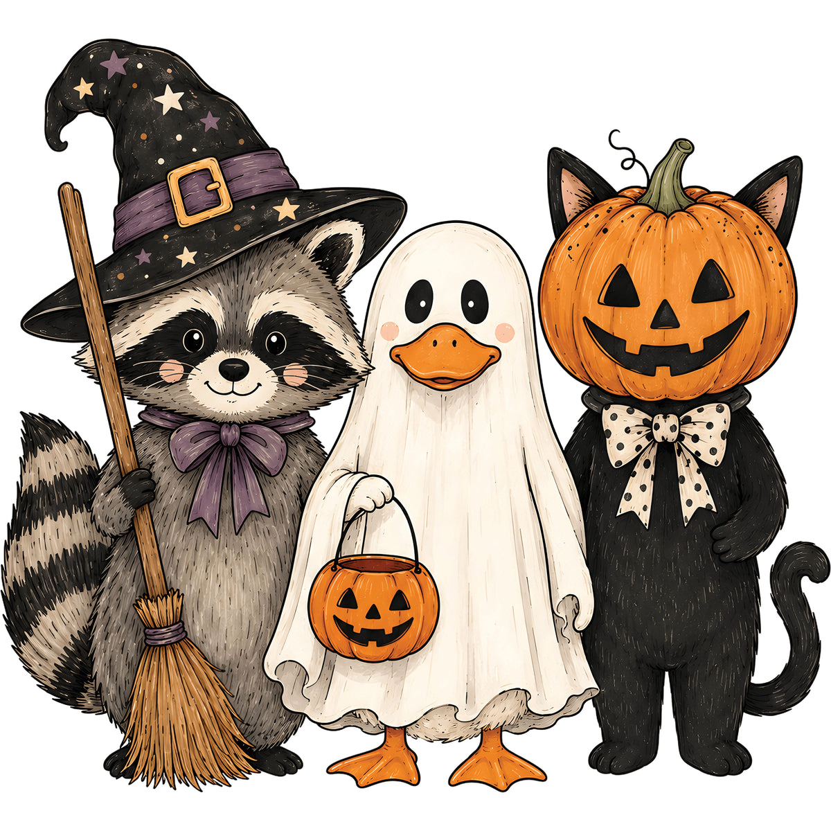 Funny Halloween Animals – DTF Transfer
