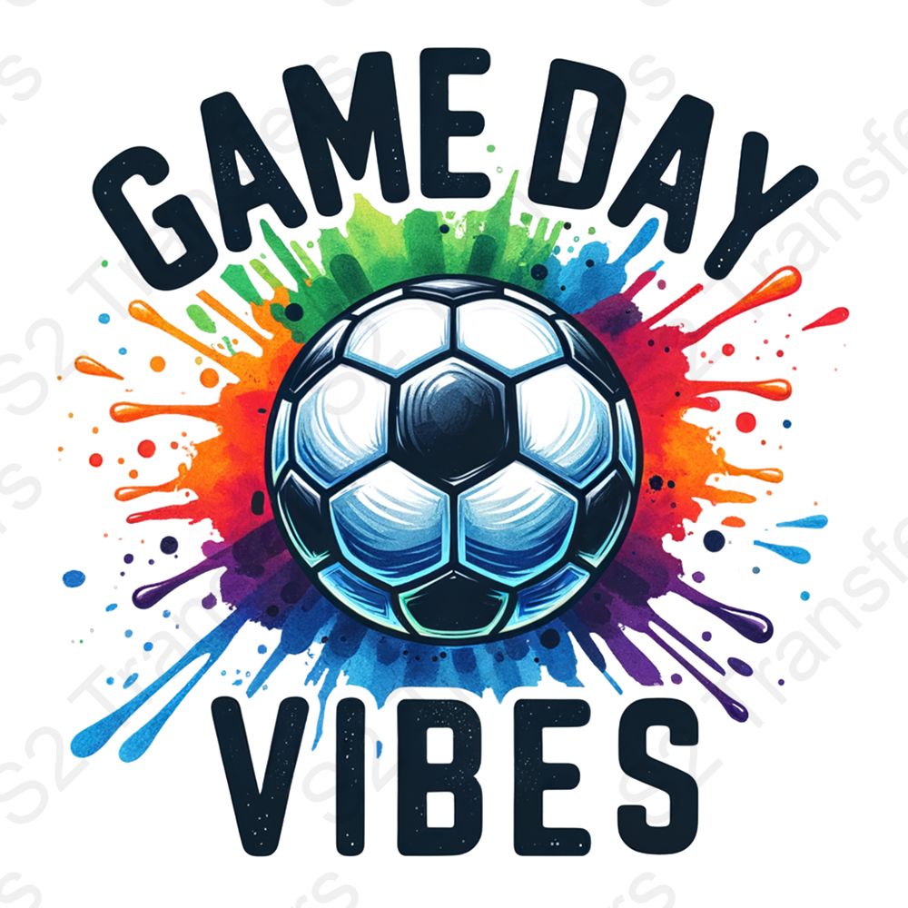 Game Day Vibes Colorful Soccer Ball