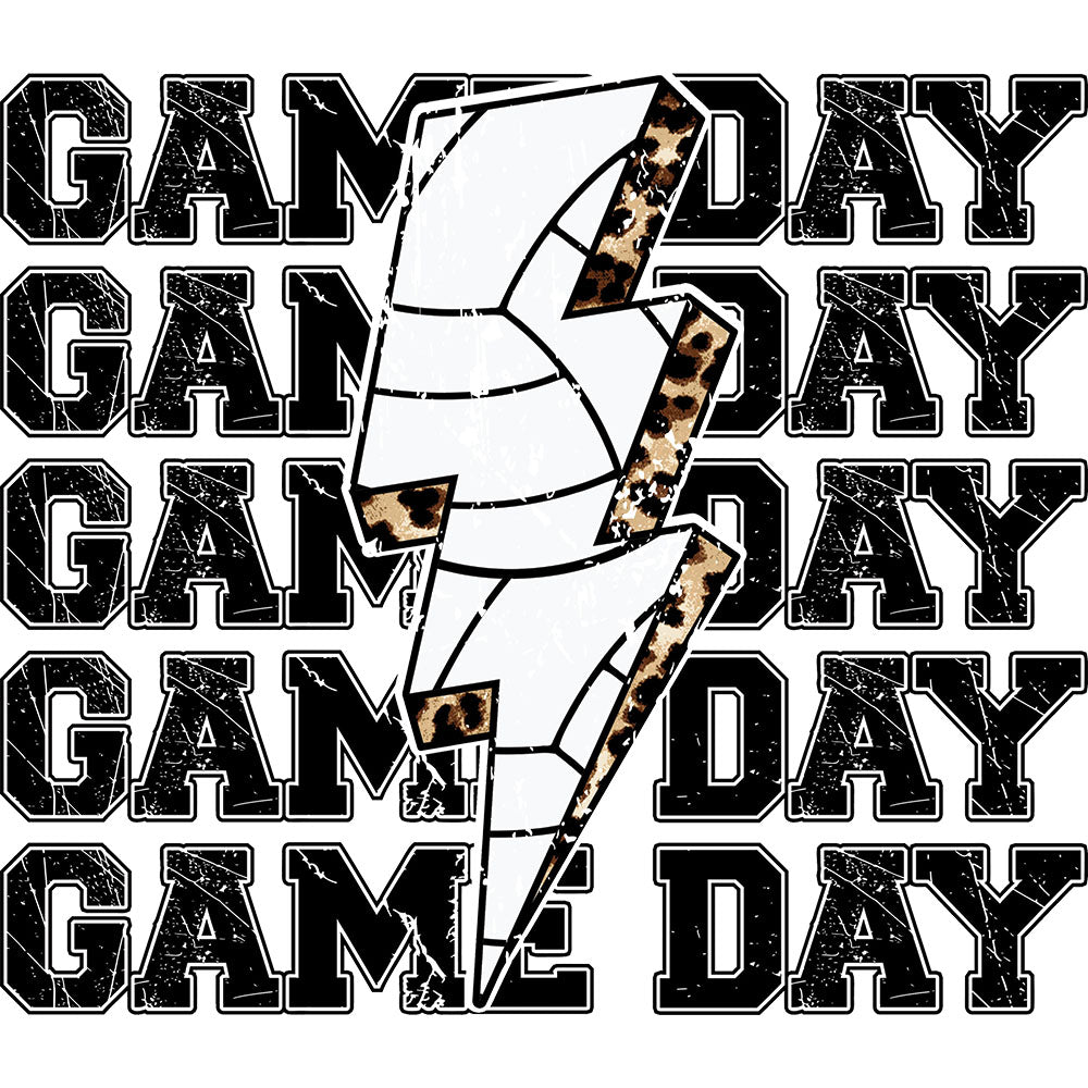 Game Day Lightning Volleyball – DTF Transfer