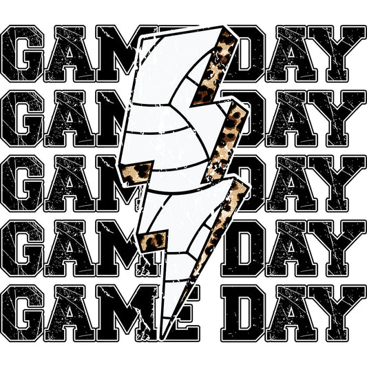 Game Day Lightning Volleyball – DTF Transfer