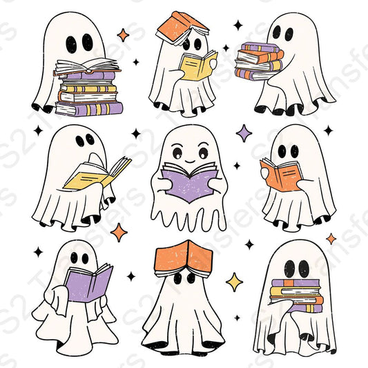 Ghost Reading Book Distressed