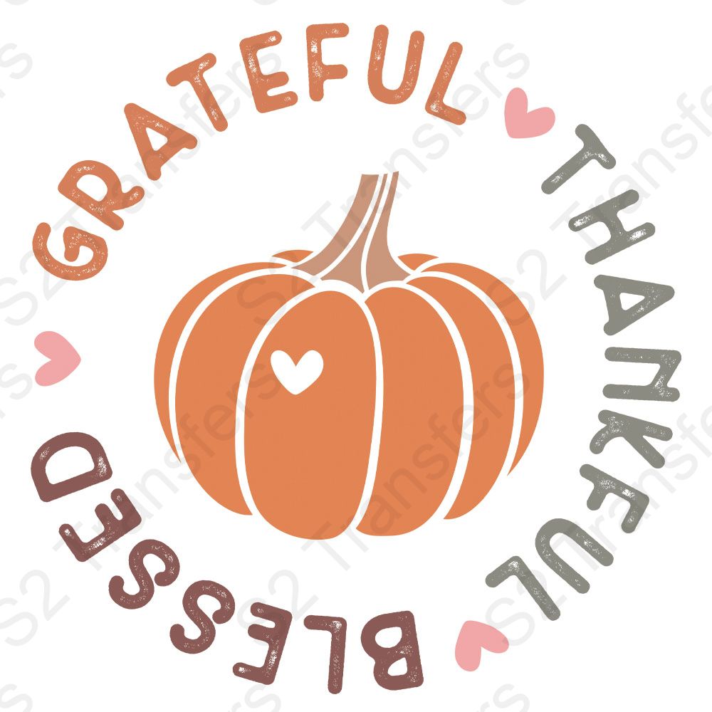 Grateful Thankful Blessed Pumpkin