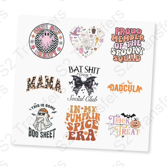 Halloween UV DTF Sticker Sheet