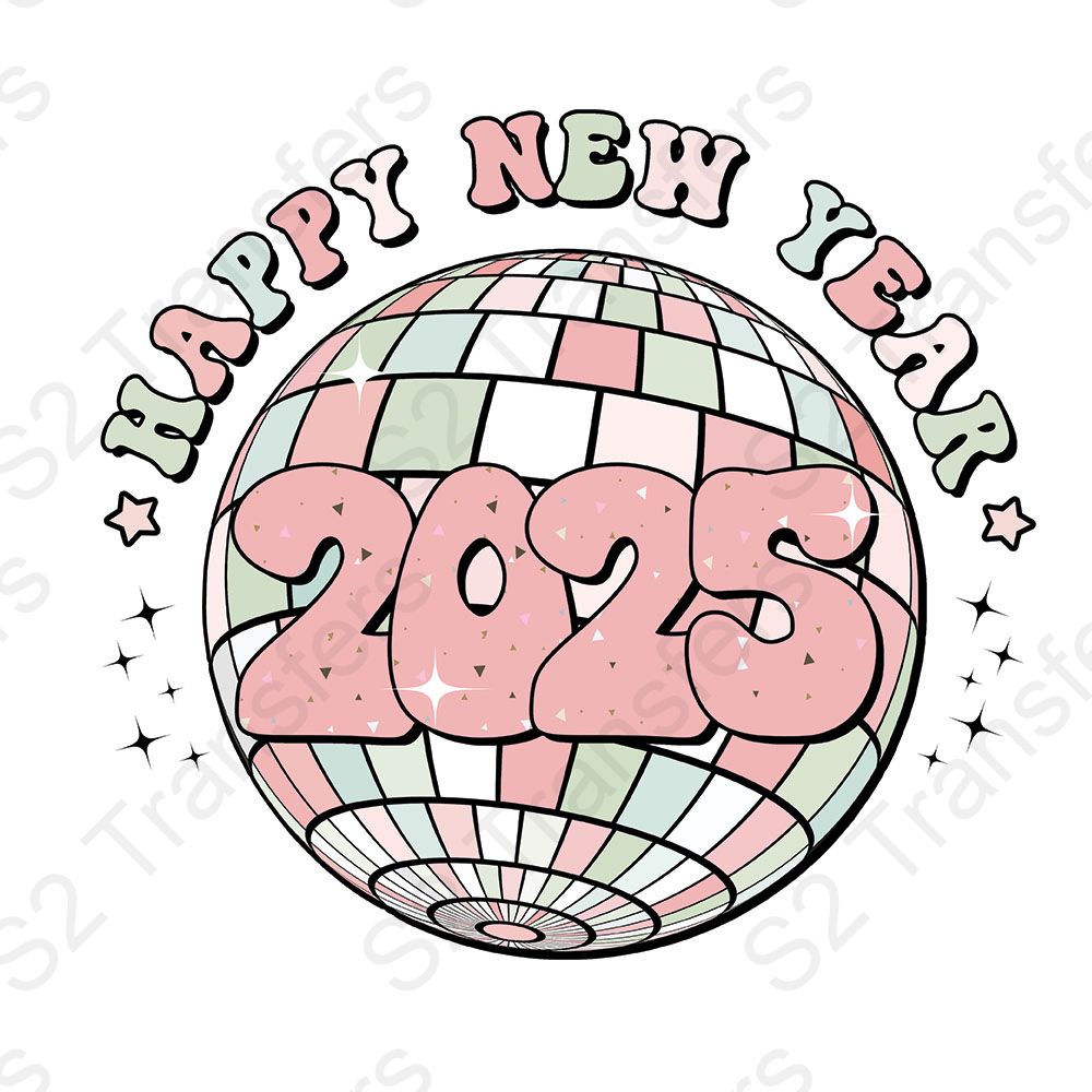 Happy New Year 2025 Disco Ball