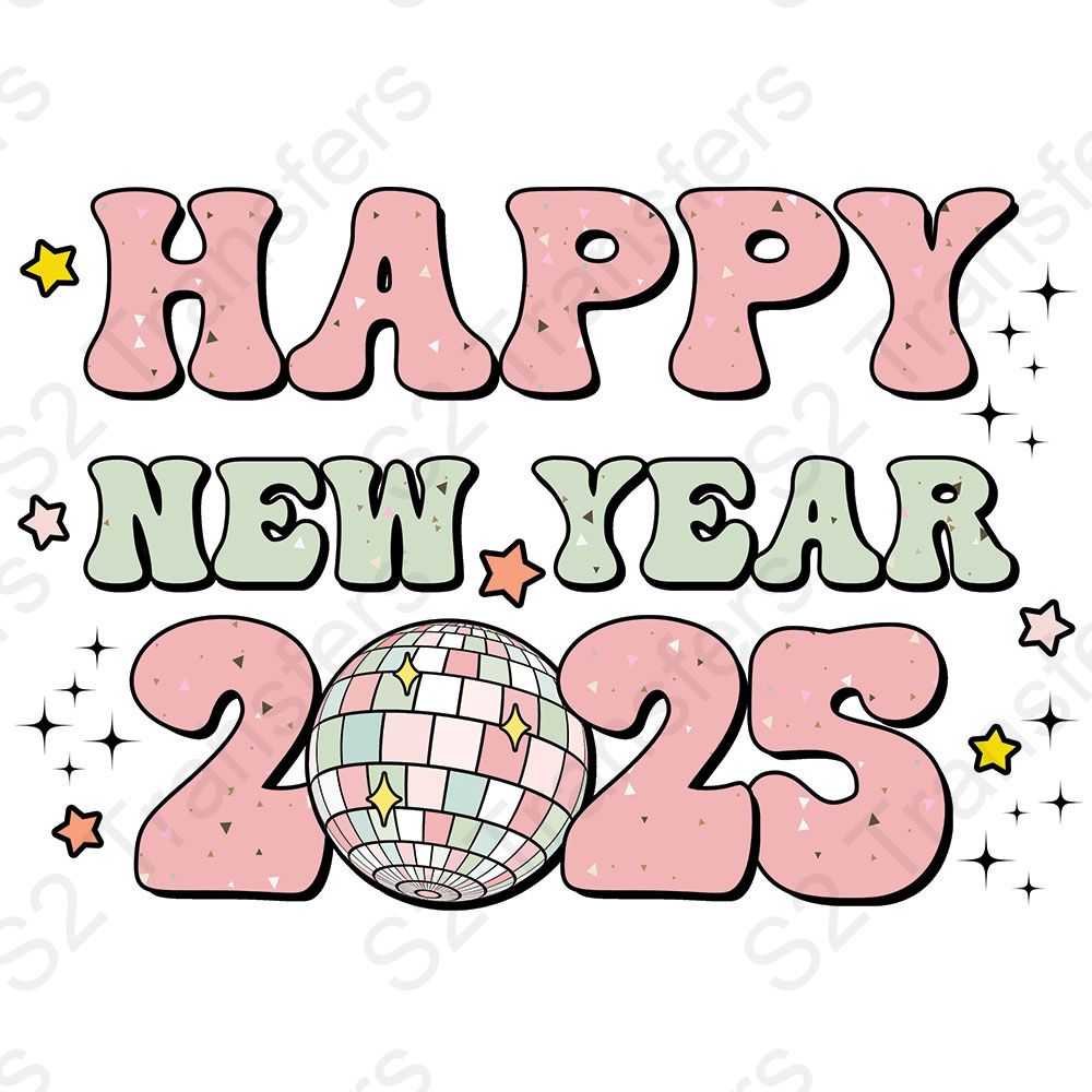 Happy New Year 2025 Retro Disco